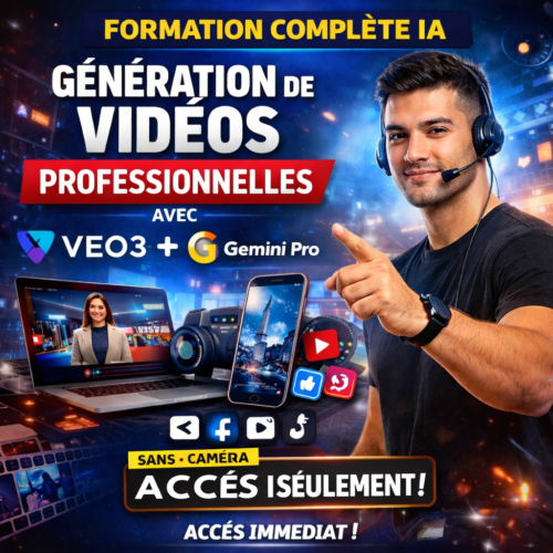 FORMATION COMPLÈTE - GÉNÉRATION DE VIDÉOS AVEC VEO3 + GEMINI PRO
